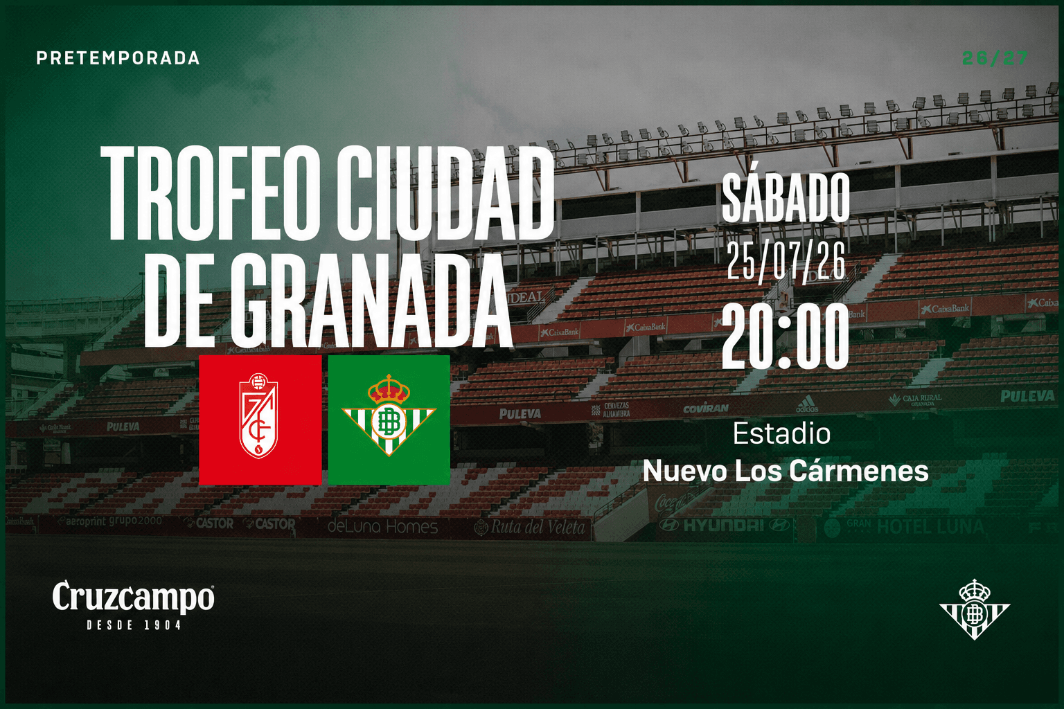 El Betis confirma su tercer amistoso de pretemporada, frente al Granada