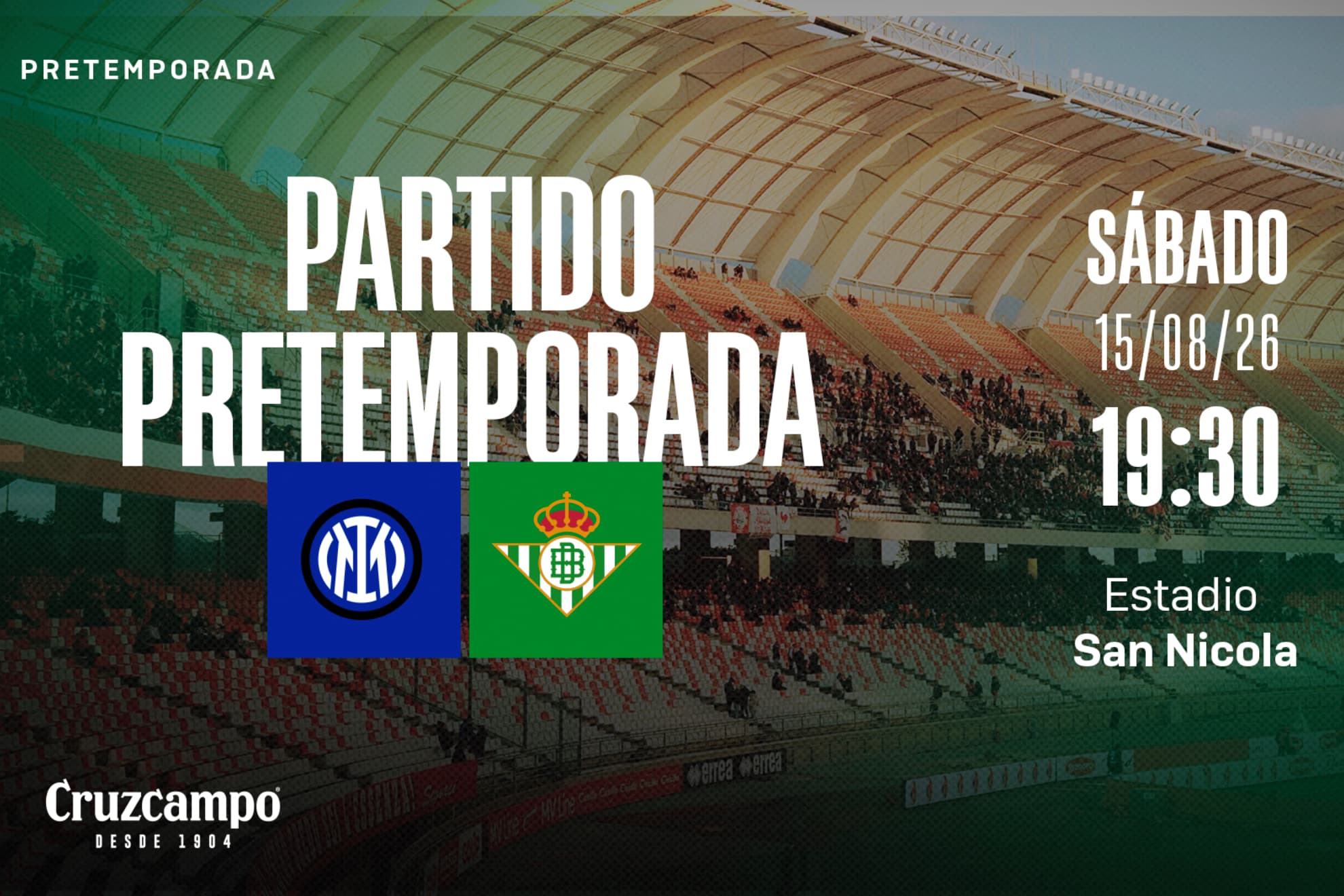El Betis se medirá al Inter de Milán en el último test de la pretemporada